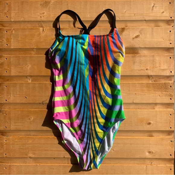 NWOT NEW Technicolor Multicolor Colorful One Piece Swimsuit Gottex Profile Sport - Picture 15 of 17